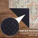 Keen Home Design 3x5 Rug - Machine Washable Entry Rug with Non-Slip Backing, Ideal for Enteryway, Kitchen, Bathroom, Laundry Room - Vintage, Easy Clean, Durable, Low Pile - (3' x 5') (Orange/Offwhite)