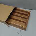 Bellsal Acacia Silverware Organizer Kitchen Drawer Organizer Expandable Bamboo Utensil Holder Cutlery Tray for Kitchen Utensil and Flatware Bedroom Office (7 Slots Expandable)