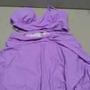 Pink Queen Women's High Waisted Bikini Set Two Piece Swimsuit V Neck Spaghetti Straps Swim Skirt Bathing Suit (Purple, M)