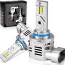 Upgraded 9005/HB3 9006/HB4 Led Headlight Blubs,50000LM 800% Ultra-Bright, 1:1 Size Fog Light, 6500K White Illumination with Cooling Fan for Automotive 9005/9006 Headlight Bulb,Plug & Play(2 Pack)