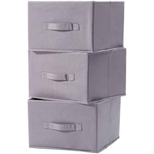 Urban Shop Drawer Organizer Storage Bins, 11.5" Lx8 Wx5 H, Set of 3, Grey