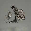 Uniclife Fashionable Sliding Badge Holder Leopard Print Plastic Case with Retractable Badge Reel Carabiner Clip & Detachable Lanyard Strap Vertical Card Protector for Worker Nurse Teacher Student