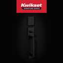 Kwikset San Clemente Front Door Lock Handle and Deadbolt Set, Entry Handleset Exterior with Interior Reversible Lever, Matte Black, Pick Resistant SmartKey Rekey Deadbolt Security