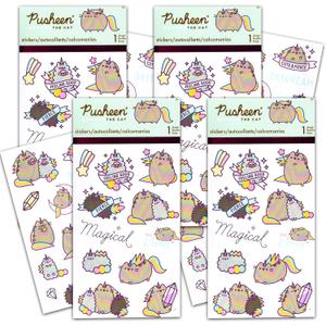Pusheen Cat Sticker Bundle Pack Pusheen Favors - 120 Pusheen Sticker Stickers for Walls Cars Laptops Water Bottles (Pusheen the Cat Party Supplies Office Supplies School Supplies)