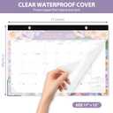 10 x 2026 Desk Calendar, Large Desktop/Wall Monthly Calendar (Jan. 2026 - Jun. 2027) 17'' x 12'' School Year Desk Planner for Teacher Family School Office Supplies (Purple)