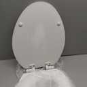 Centoco Elongated Toilet Seat Soft Close, Closed Front with Cover, Molded Wood, Made in the USA, 900SC-001, White