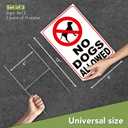 3 PC No Dogs Allowed Signs for Yard, 8x12 Double Sided Coroplast Keep Off Grass Sign, Curb Your Dog