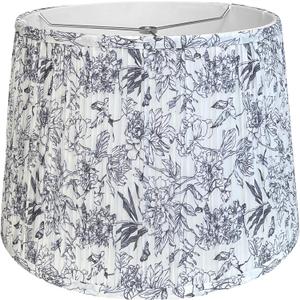 TOOTOO STAR Printed Drum Lamp shades, 12"x14"x9.5" Medium pleated