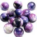 Galaxy Stress Balls for Kids - Pack of 24 Bulk - Squeeze Anxiety Fidget Sensory Balls for Children with Outer Space Theme, Toys for Party Favors and Birthday Party Supplies