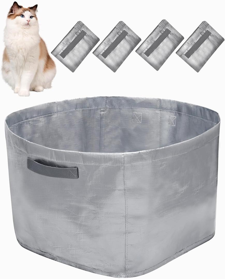 4 Pack Reusable Litter Liners A Compatible with Cat Litter Box liner Type-A, Cat Liners with Heavy-Duty Carrying Handles