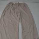 AIFARLD Mens Baggy Sweatpants Wide Leg Casual Sweat Pants with Pockets Elastic Waist Drawstring Relaxed Fit (Large, Beige)