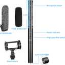 BOYA XLR Microphone, Shotgun Microphone BY-BM6060 with Shockmount Windscreen Mic for Camera DSLR External Condenser Professional Microphones for Video Interview ENG Film