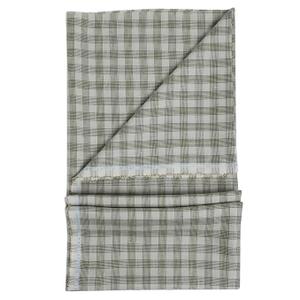 Linen Club Green Checked Shirt Fabric