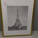 upsimples 17×21 Picture Frame, Display Pictures 11×14 with Mat or 11x14 Without Mat, Wall Hanging Photo Frame, Gold, 1 Pack