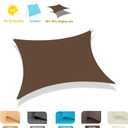 COOLBOYS 16'x 20' Sun Shade Sail Brown Rectangle UV Block Outdoor Shade Canopy Sunshade for Patio Lawn Garden Carport Backyard Deck Pergola
