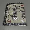 Valentines Day Garden Flag 12x18 Inch Double Sided Burlap Flag Be Mine Always Romantic Floral Heart Buffalo Plaid Outdoor Decor for Yard Patio