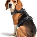 Wisedog Mesh Breathable Dog Harness: No Pull Harness with 3 Fast-Release Buckles Adjustable for Walking & Training for Small Medium Large Dogs (Black, M: Neck=17"-22"/Chest=15"-28")