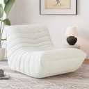 Gorgeous Lazy Floor Sofa for Adults, Luxurious Fireside Chair, Super Comfy Bean Bag Chair, Soft and Stylish Togo Sofa for Bedroom, Living Room and More, Off White