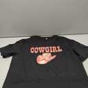 Oversized Western Cowgirl Shirts for Women Country Music Rock Band Tshirt Black Medium