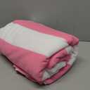Large Oversized Beach Towel - 35 x 70 Inch Microfiber Pool Towel, Pink Striped Quick Dry Cabana Swim Towel