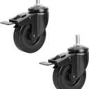 Locking Caster Wheels for Pit Boss, Louisiana Grill, 74064 Wheels Replacement for Pit Boss Pro Series 1100-PS1 1600, Navigator 850 1150, Austin XL, Rec Tec & Others Pellet Grills, 2 Pack