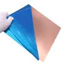 Daseyyue 1 Pcs Pure Copper Sheet, 12" x 12", 24 Gauge(0.51mm) Thickness, No Scratches, Protective Film on Both Sides