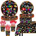 Kindergarten Graduation Decorations 169 Pcs 2026 Congrats Grad Plates Napkins Cups Tablecloth Tableware Set Peace Out Kindergarten Graduation Party Supplies Serve 24