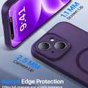 Faiono Magnetic for iPhone 15 Case [Full Camera Protection][Military-Grade Protection][Compatible with MagSafe] Shockproof Protective Slim Phone Case for iPhone 15, Dark Purple