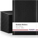 Fuxury Bubble Mailers 6x10" 100 Pack Black Padded Envelopes Usable Size 6x9" Thick Mailing Envelopes Bubble Opaque Padded Mailers Shipping Bags for Mailing Jewelry Makeup Small Business