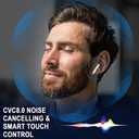 Wireless Earbuds, Bluetooth 5.4 Ear Buds LED Power Display Headphones Bass Stereo, Bluetooth Earbuds in-Ear Noise Cancelling Mic, 40H Playback Mini Case IP7 Waterproof Sports Earphones for Android iOS