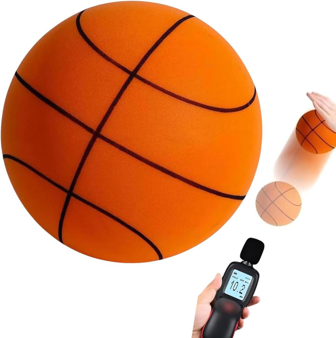 Silent Basketball Size7(29.5),2026 Upgrade Silent Foam Basketball Indoor Training Ball, Foam Indoor Training Room Without Noise