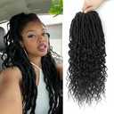 Goddess Locs Crochet Hair Luxurious Pre looped Faux Locs with Curly Ends Effortless Beauty in Every Strand Crochet Hair for Women Chestnut Brown Color 7 Packs 18 Inch