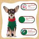 Yternal Christmas Dog Sweater with Leash Hole, Cozy Knit Holiday Pullover for Small Medium Large Dogs, Cute Winter Holiday Coat, Warm Festive Reindeer Snowflake Xmas Jumper Red S