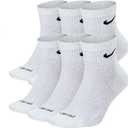 NIKE Plus Cushion Socks (6-Pair) (M (Men's 6-8 / Women's 6-10), Ankle(Quarter) White)