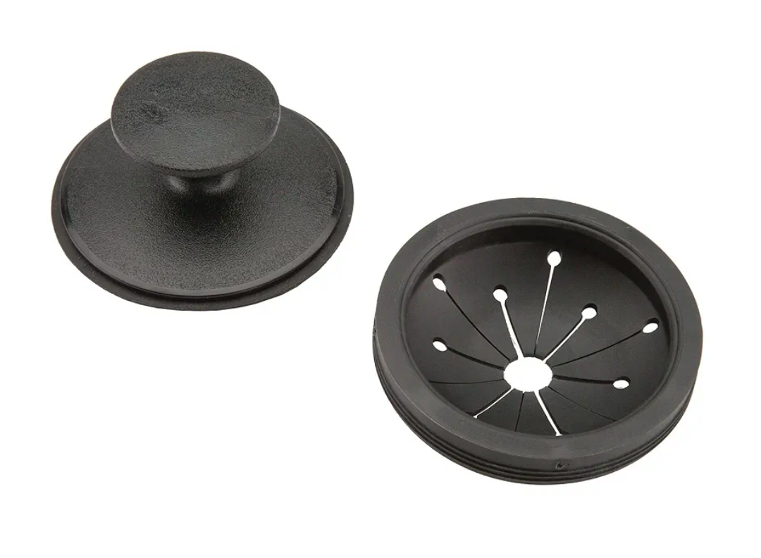 Waste King Black Disposer EZ Mount Garbage Disposal Stopper and Splash Guard for Sink Drain, 1025