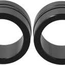 2pcs Aluminum Alloy Flag Pole Rings with 360 Rotating Anti-Wrap Design, Adjustable for 0.5 to 1 Inch Flagpoles, Rustproof Outdoor Flag Holder Accessory, Black