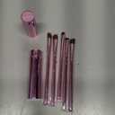 5Pcs Eyeshadow Brush Set, Portable Eye brushes, Premium Eye Makeup Brush, Eyeliner Brush, Angled Brush by YUESHENNAN (pink).