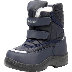 Apakowa Kid's Boys Girls Winter Snow Boots (5 Toddler) (Navy-h3305)