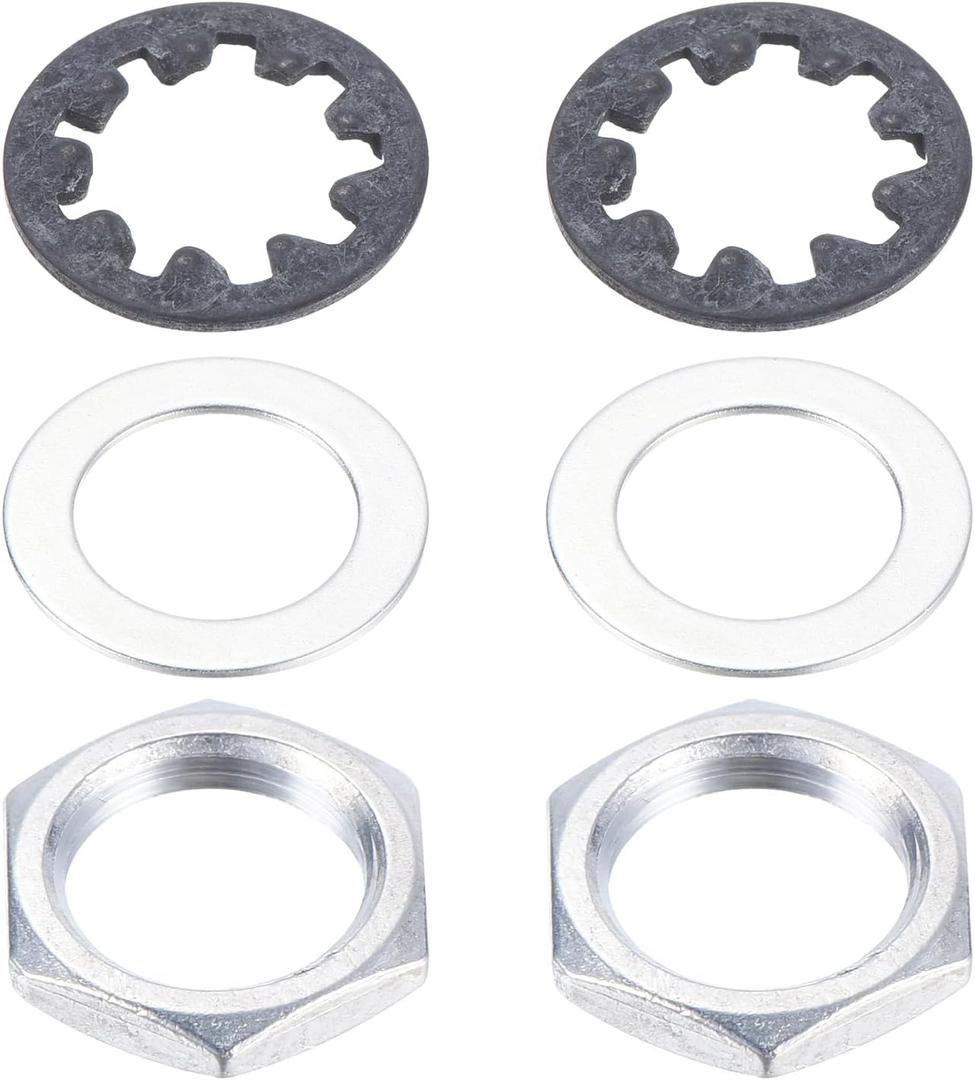 PATIKIL Metric Guitar Nuts, Washers, Lock Washers for Guitar Input Output Jack Socket Set of 2