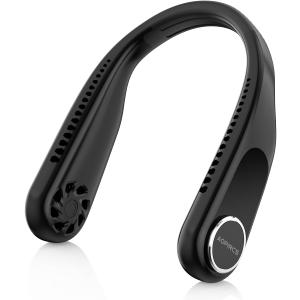 Portable Neck Fan - Wearable Personal Fan - 6000mAh MAX 15H Cooling Bladeless Fan - USB Rechargable, Adjustable Neckband, 3 Speeds - for Outdoor, Indoor, Camping, Travel, Gifts for Men
