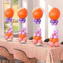 4 Pack Clear Acrylic Table Balloon Stand Kit, 23.6 Inch Tabletop Balloons Centerpiece Stand with Base, Balloon Stick Holder for Wedding, Baby Shower, Birthday Party Decoration