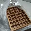 Wesiti 98 Slots Vintage Wooden Printer Tray Display Rustic Wood Shot Glasses Display Case, 32 x 12 x 2 Inches Brown Antique Printers Tray Holder for Bar Cabinet Collection Home Decor