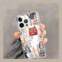 Aesthetic Christmas Village Trees and House Case for iPhone 14 Pro, Winter Silvan Snow Ground Cover for Girls Boys Women Men,Trendy TPU Bumper Cover Case for iPhone 14 Pro