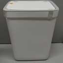 MOPALL 2 Pack Bathroom Trash Can with Lid, 3.6Gal + 2.5Gal Small Garbage Can Set with Pop-Up Lid, Slim Trash Bin Waste Basket for Toilet, Office, Bedroom, Living Room (White)