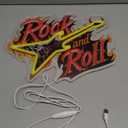 Guitar Rock Roll Neon Sign Music Guitar Neon Light Dimmable Led Music Sign for Wall Decor Guitar Gifts for Bar Live Vocal Recital Concert Classroom Man Cave