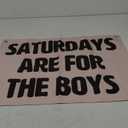 Saturdays Are For The Boys Canvas Flag, Banner - Retro Vintage Wall Decor, Dorm Flags For Guys Room Decor - 30x20 Inch