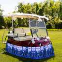 2 x 2 Pack Iridescent Fringe Float Curtain, Metallic Foil Fringe Garland Shiny Wall Hanging Drapes Tassel Foil Float for Parade Float Trailer, Outdoor Indoor Birthday Holiday Party Decoration (Royal Blue)