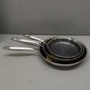 LOLYKITCH Frying Pan Set Nonstick, 8/10/12 Inch Stainless Steel Cookware Set Skillet with Detachable Handle, Induction & Oven Safe, Professional Non-Toxic PFOA Free Pans for Everyday Cooking