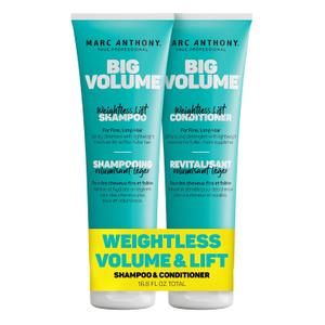 Marc Anthony Big Volume Hair Shampoo & Conditioner Set for Fine, Thin Hair - Lightweight Volumizing Shampoo & Conditioner for Gentle Cleansing - Frizz-Free & Sulfate-Free Hair Care Product (8.4 Fl Oz (Pack of 2))