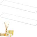 DERTE 2 Pack 13 Inch Medicine Cabinet Shelves 1/4 Inch Thick Acrylic Clear Medicine Replacement Shelf for Wall Mounted and Hanging Cabinets Kitchen Living Room Bathroom